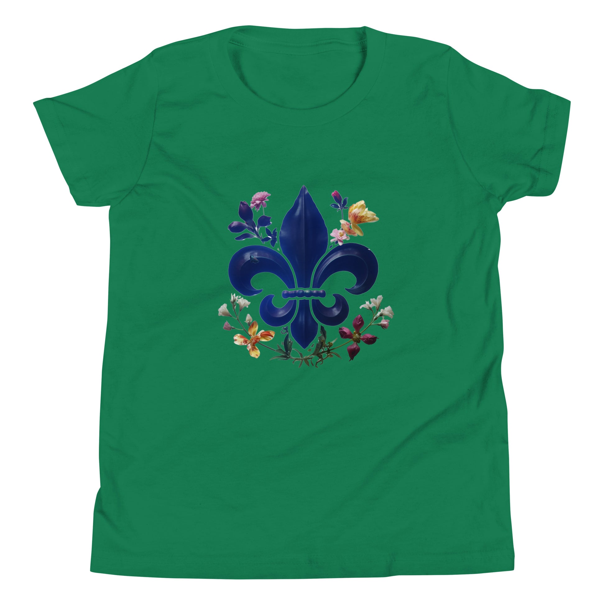 T-shirt québécois "fleur-de-lys" pour jeune - vert