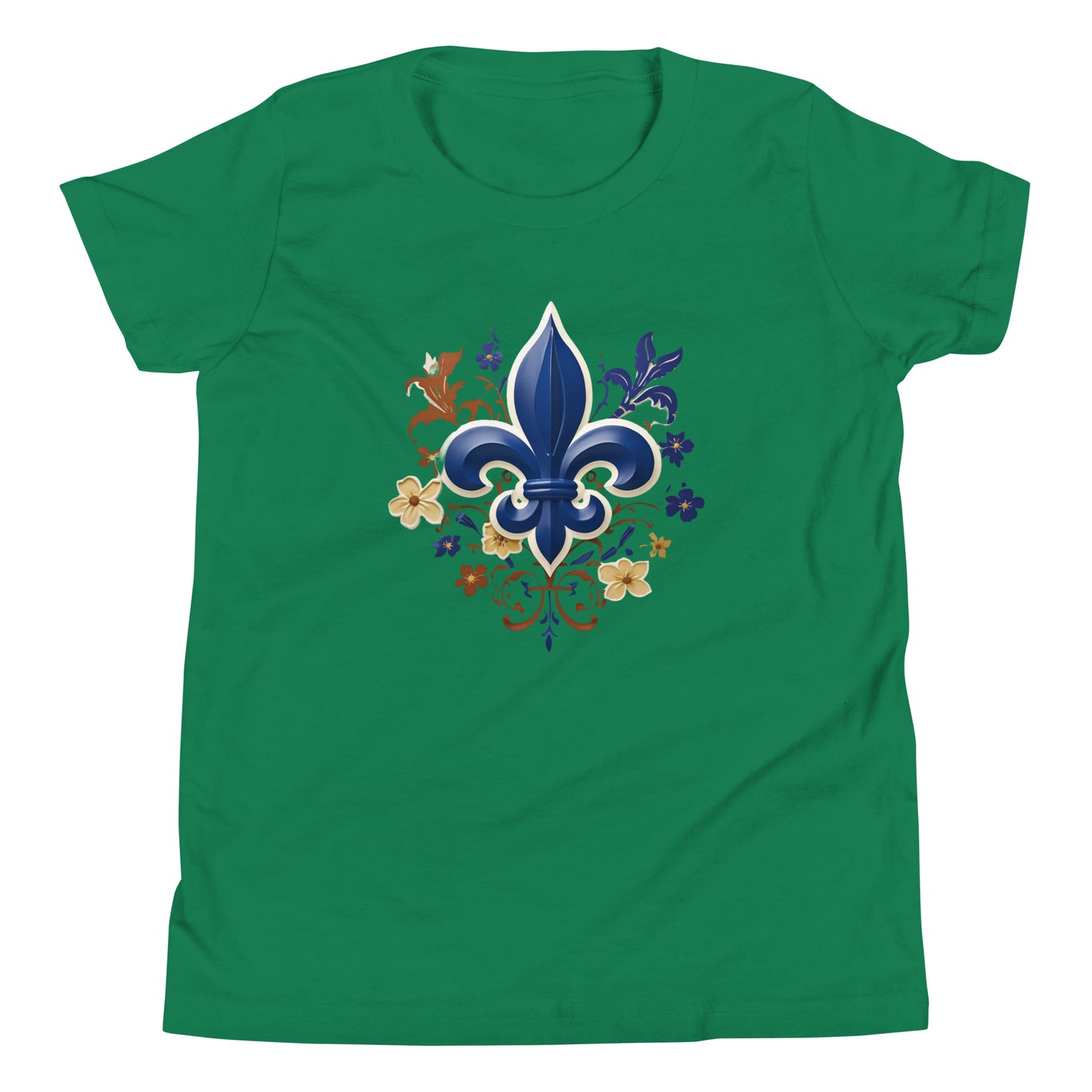 T-shirt québécois "fleurs" pour jeune - vert