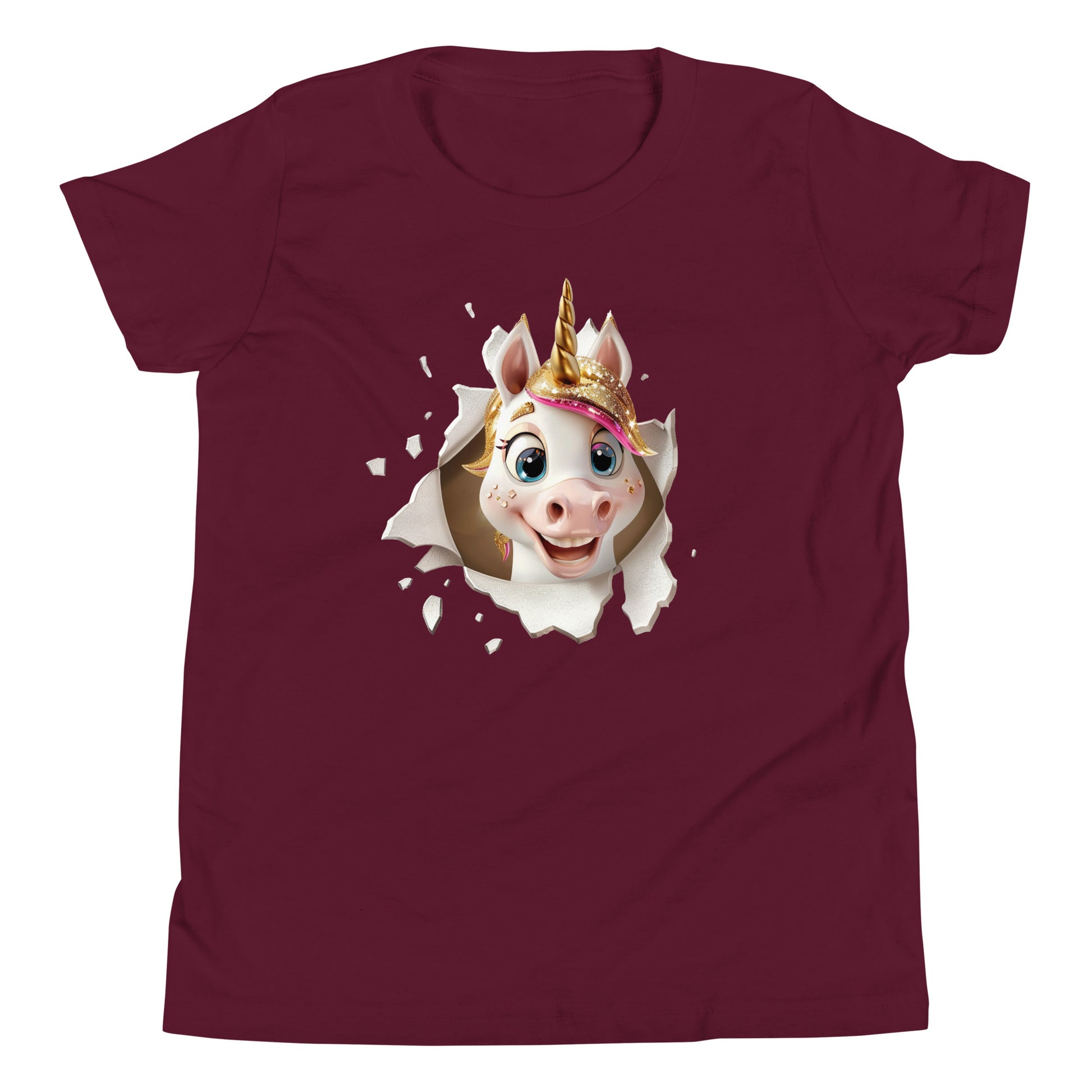 T-shirt québécois "Licorne" pour jeune - marron