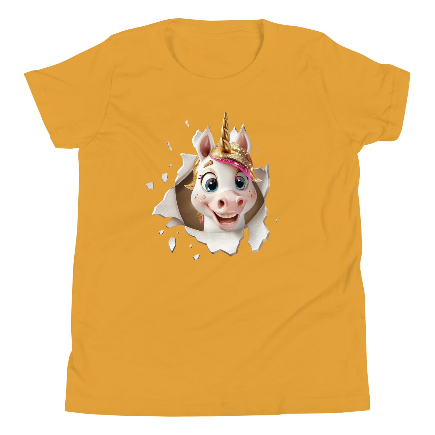 T-shirt québécois "Licorne" pour jeune - jaune