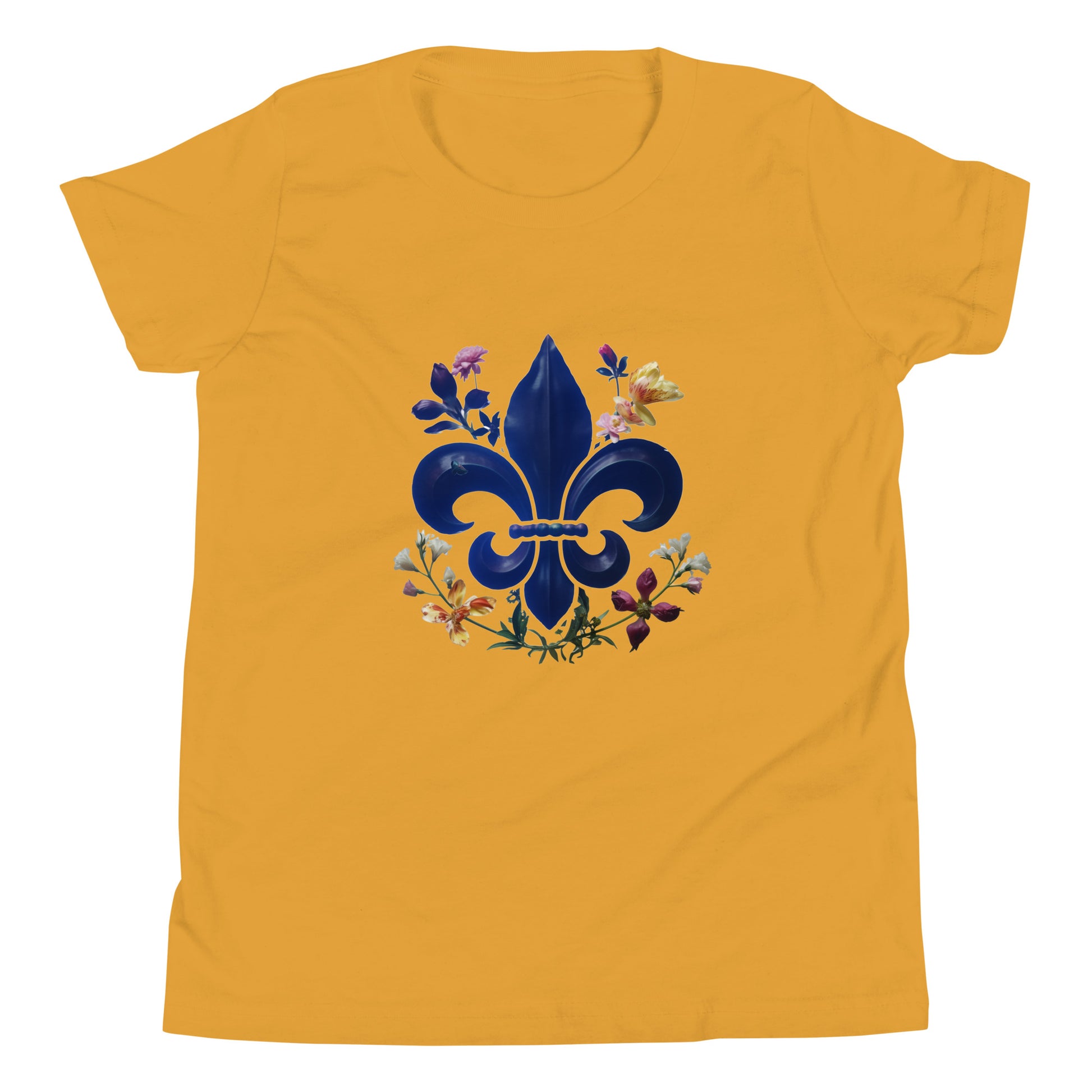 T-shirt québécois "fleur-de-lys" pour jeune - jaune