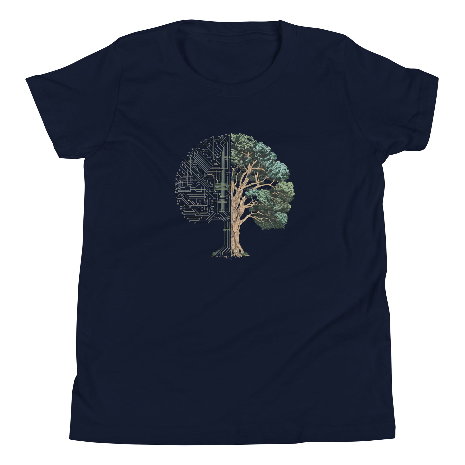 T-shirt québécois "circuit arboricole" pour jeune - bleu