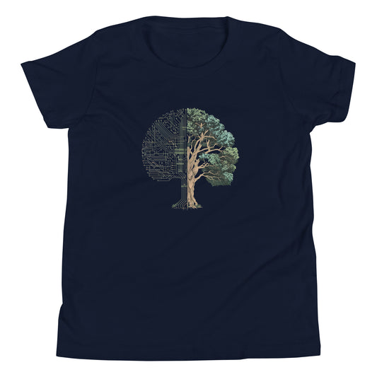 T-shirt québécois "circuit arboricole" pour jeune - bleu