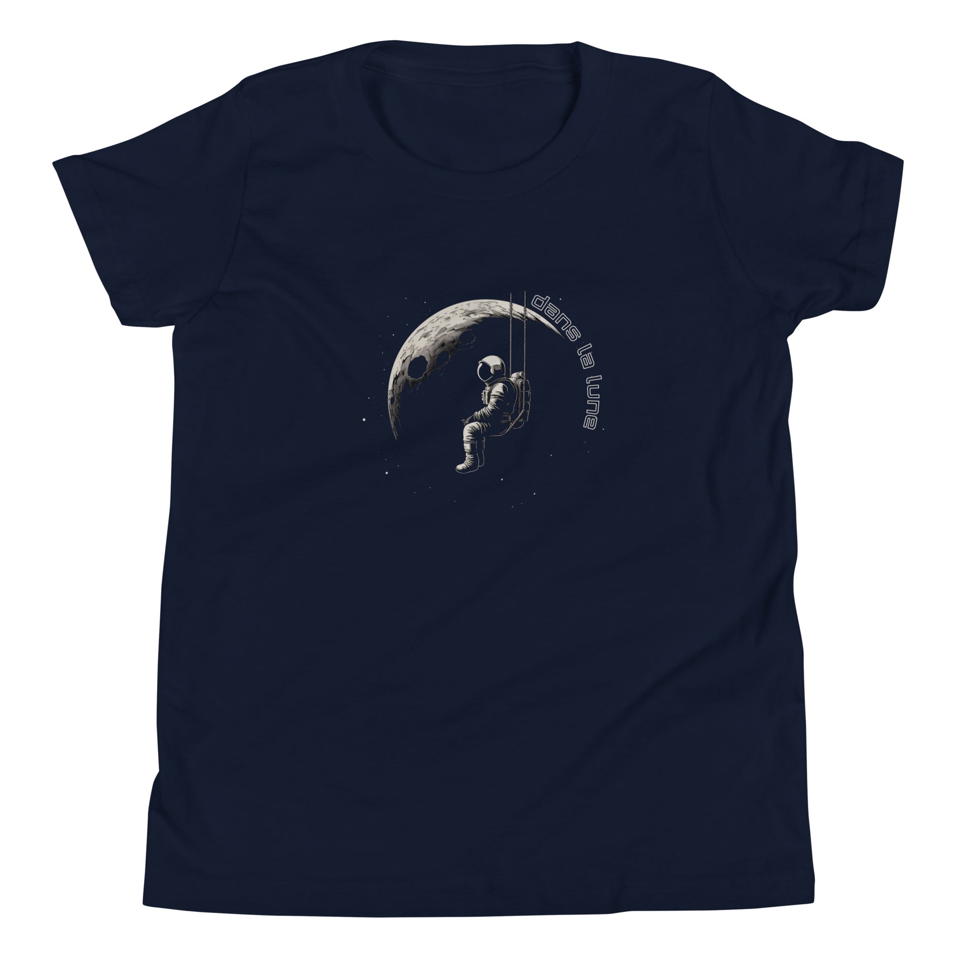 T-shirt québécois "Dans la lune" pour jeune - bleu