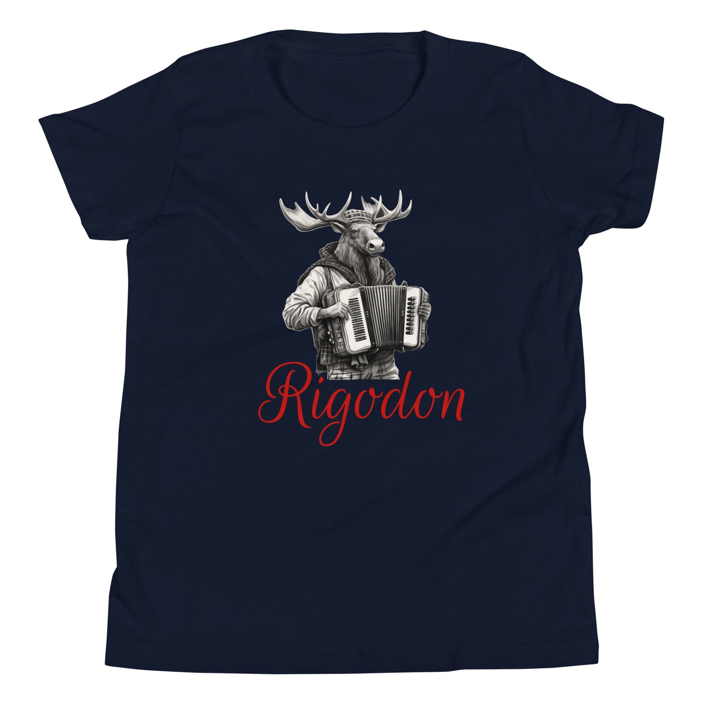 T-shirt québécois "Rigodon" pour jeune - bleu marine