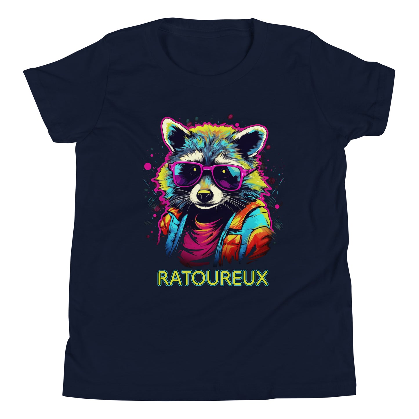 T-shirt québécois "ratoureux" pour jeune - bleu marine