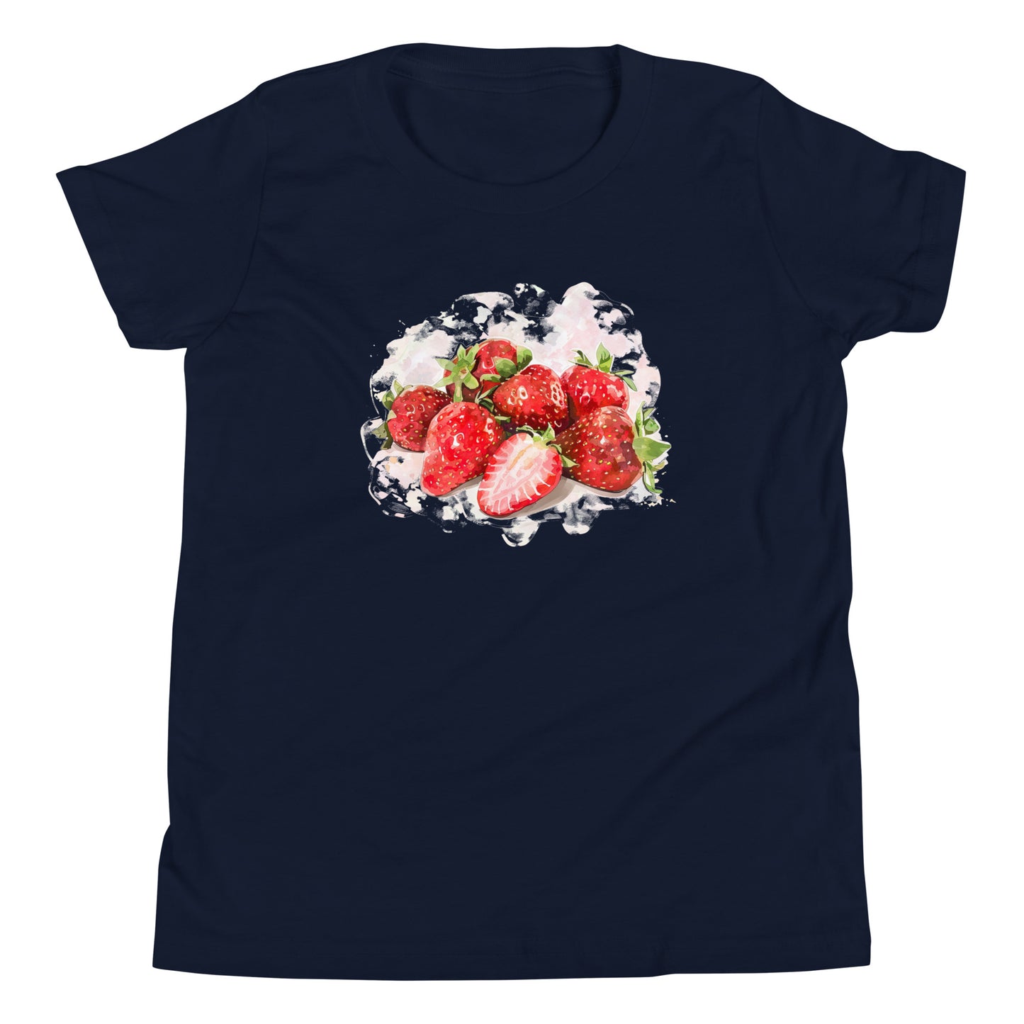 T-shirt québécois "Fraises" pour jeune - bleu