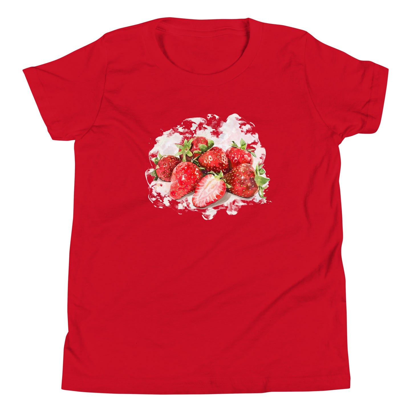 T-shirt québécois "Fraises" pour jeune - rouge