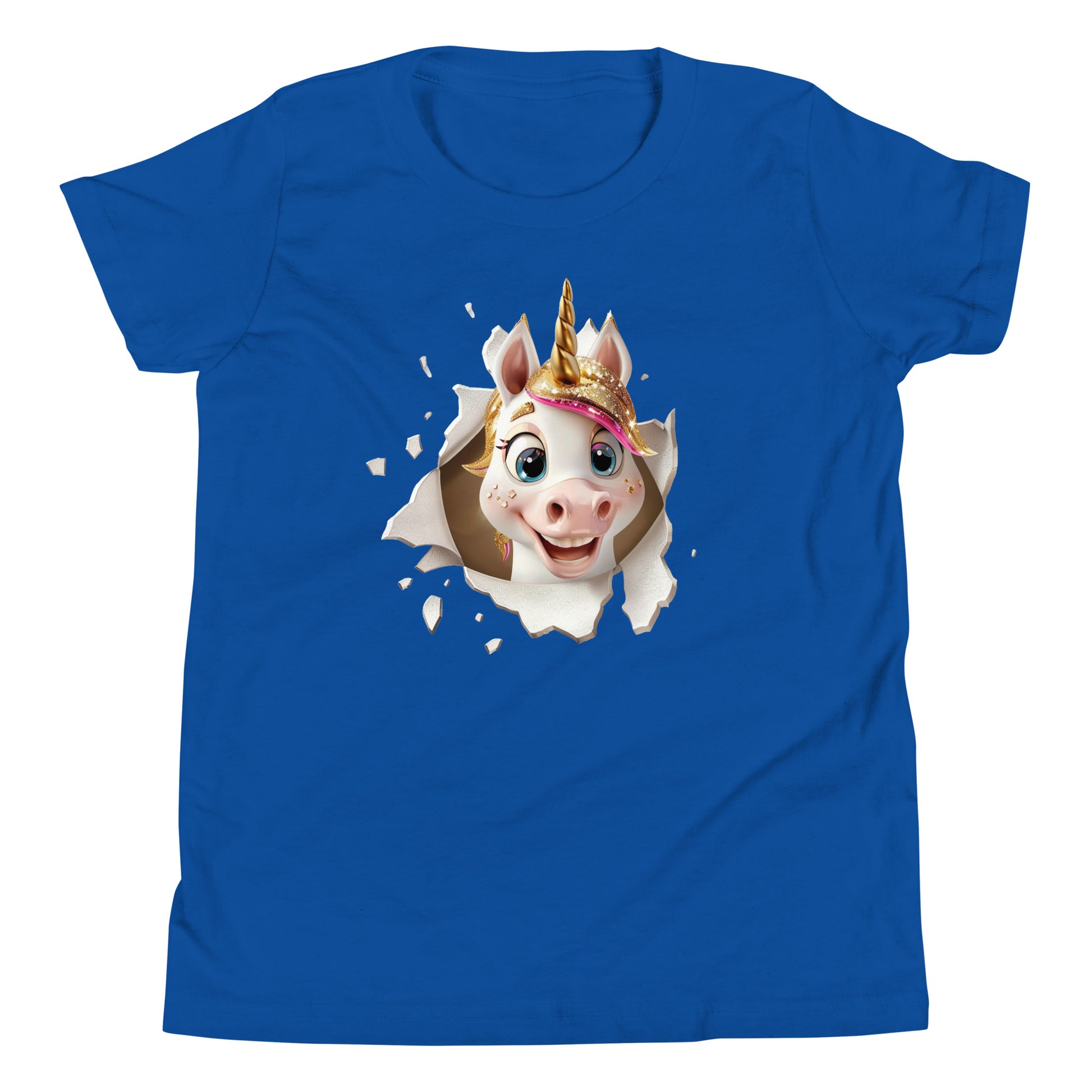 T-shirt québécois "Licorne" pour jeune - bleu