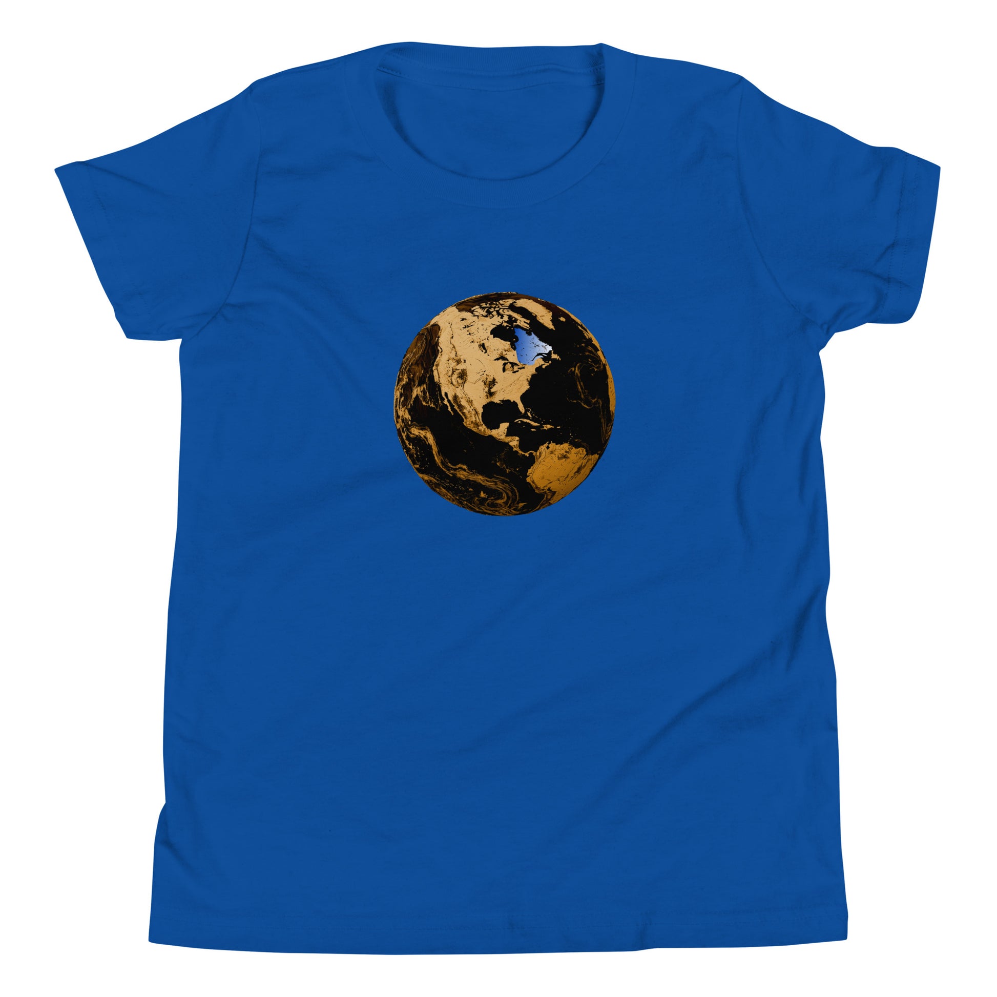 T-shirt québécois "Globe" pour jeune - bleu