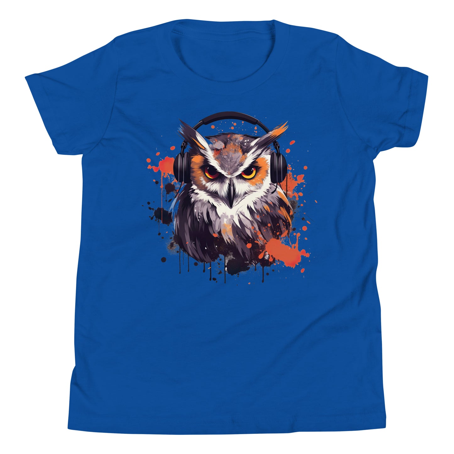 T-shirt québécois "hibou cool" pour jeune - bleu