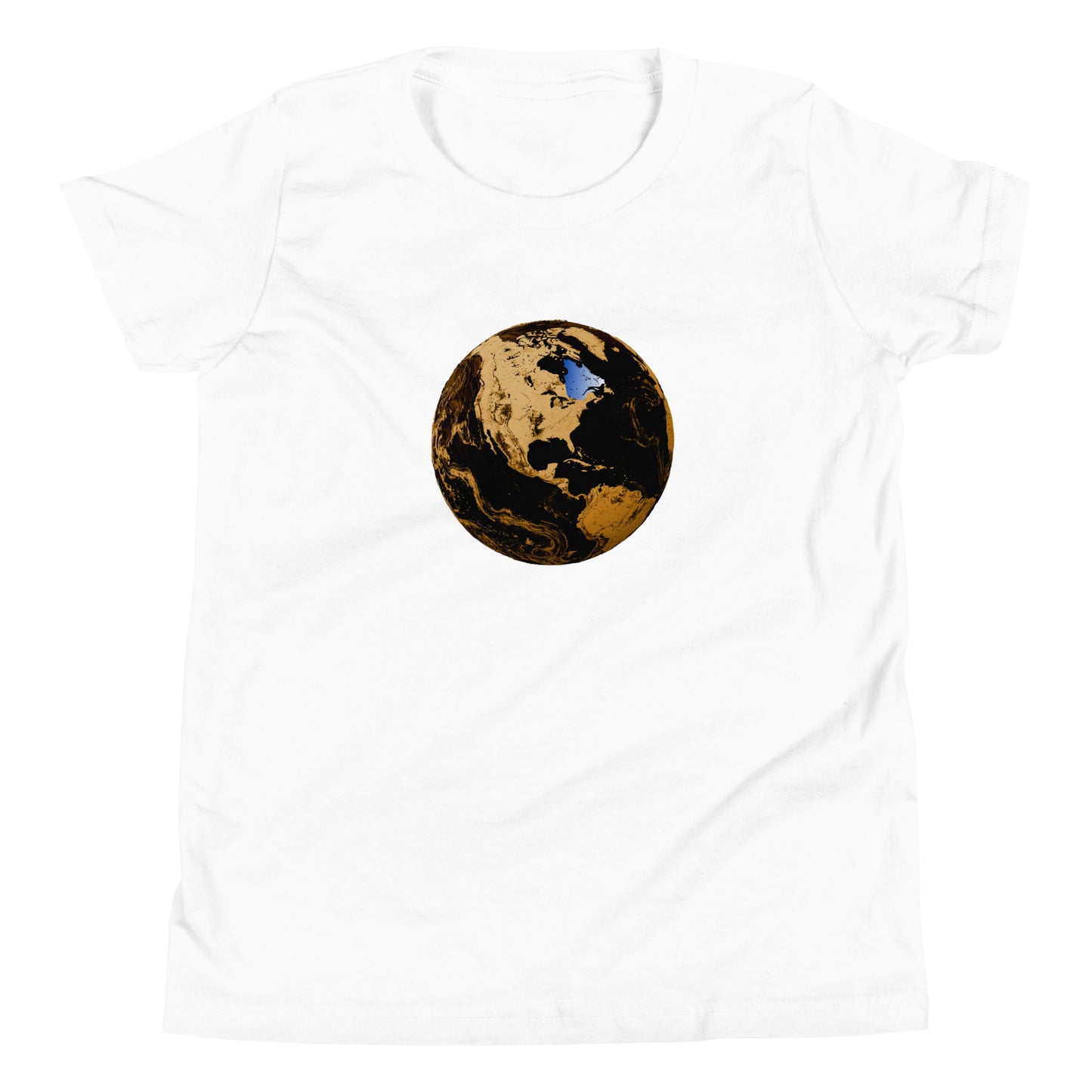 T-shirt québécois "Globe" pour jeune - blanc