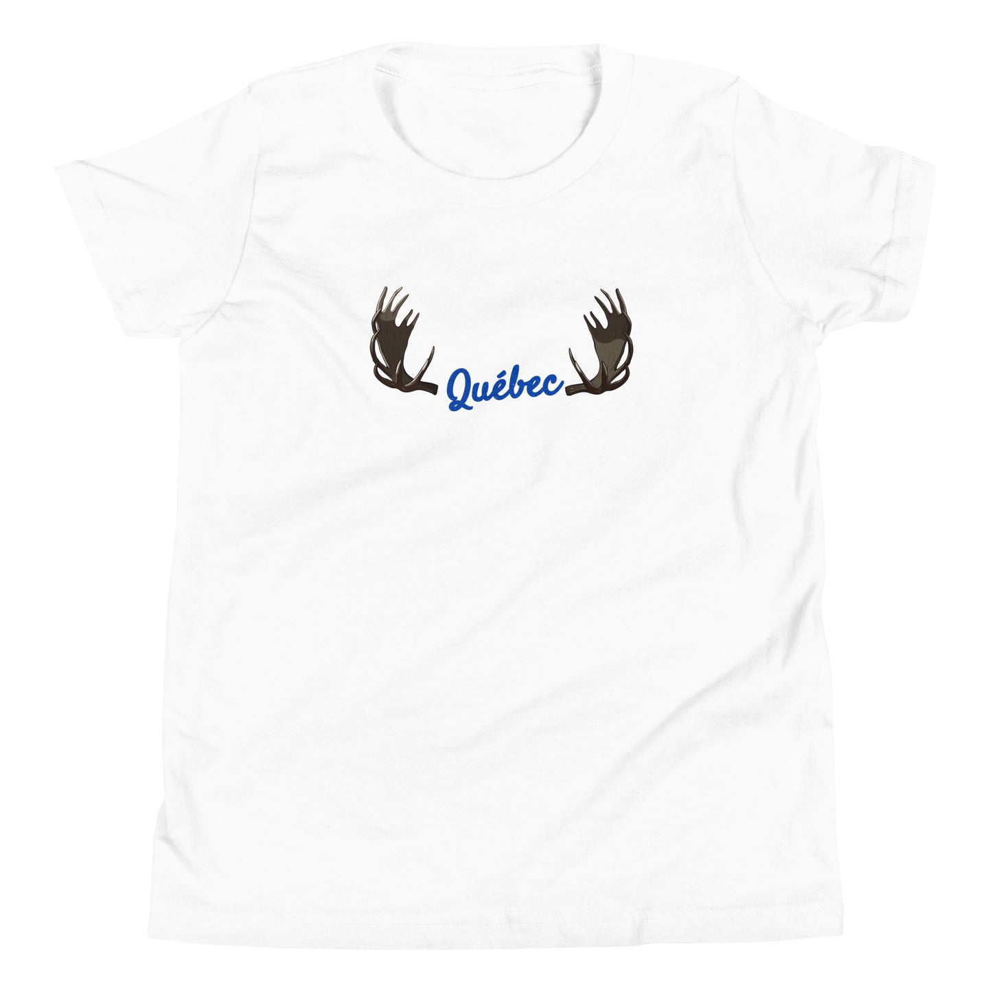 T-shirt québécois "Québec avec panache" pour jeune - blanc