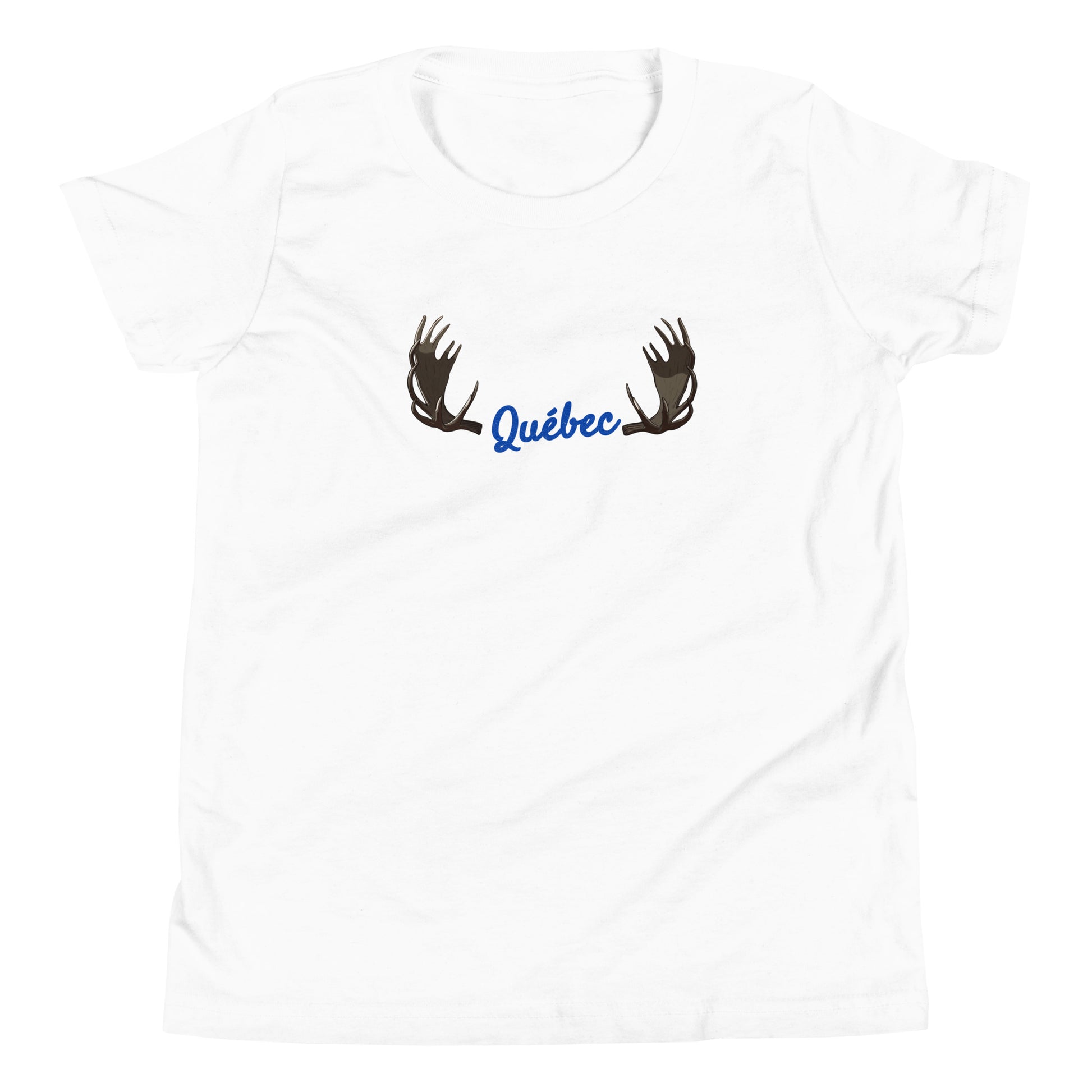 T-shirt québécois "Québec avec panache" pour jeune - blanc