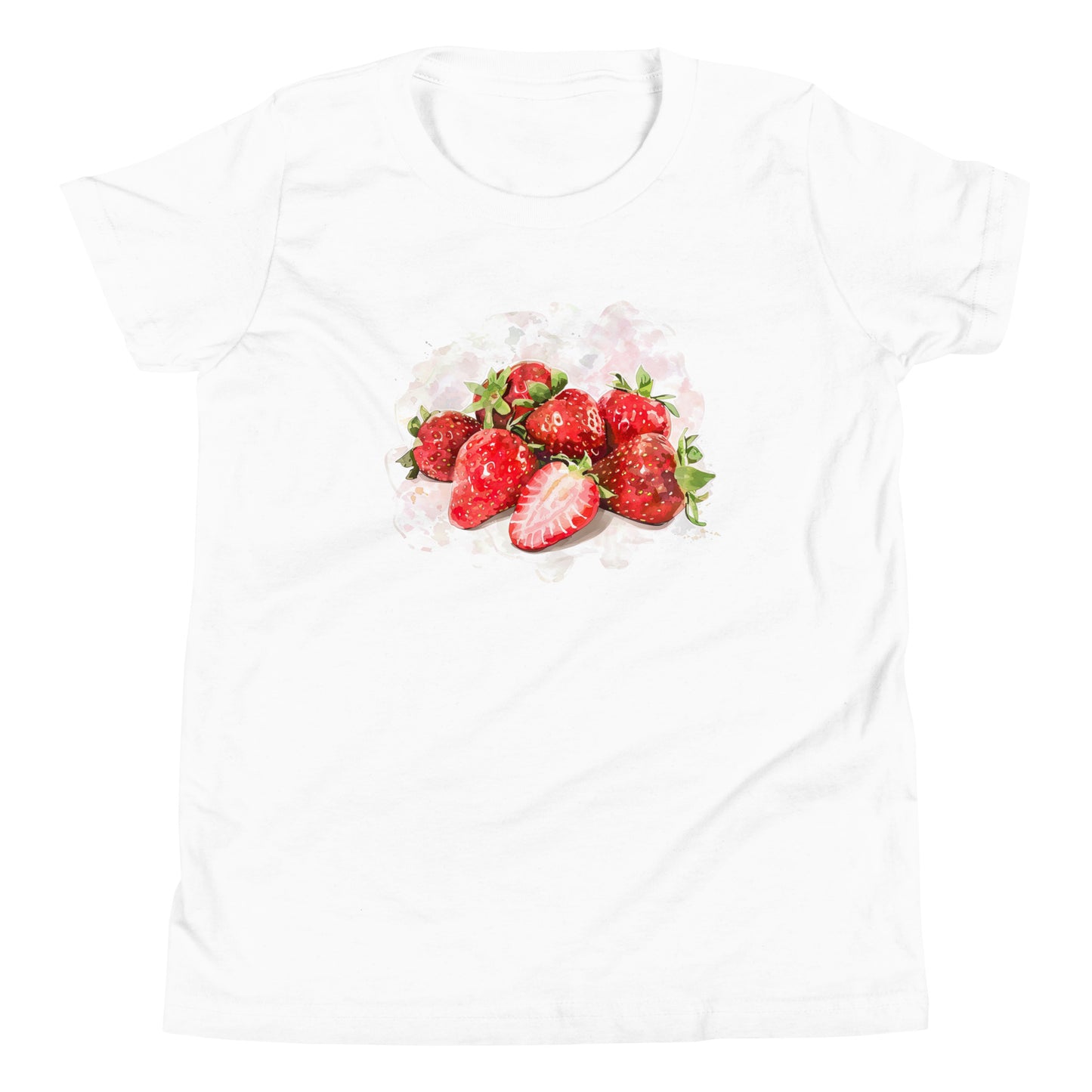 T-shirt québécois "Fraises" pour jeune - blanc